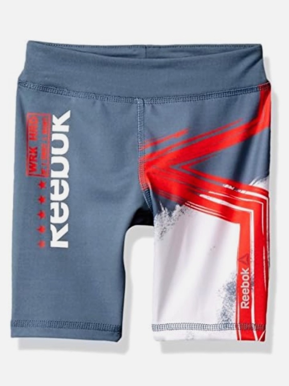 Reebok Girls Gray & Red Bike Shorts, Size L
